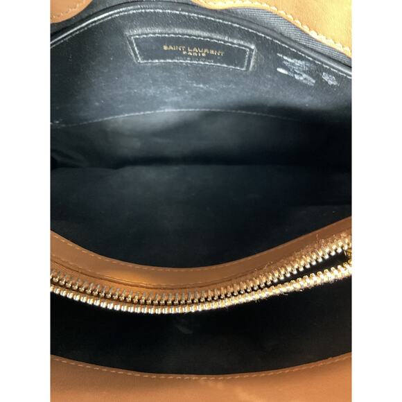 Saint Laurent 'Loulou' Tan Suede Small Chain Bag - Picture 3 of 12